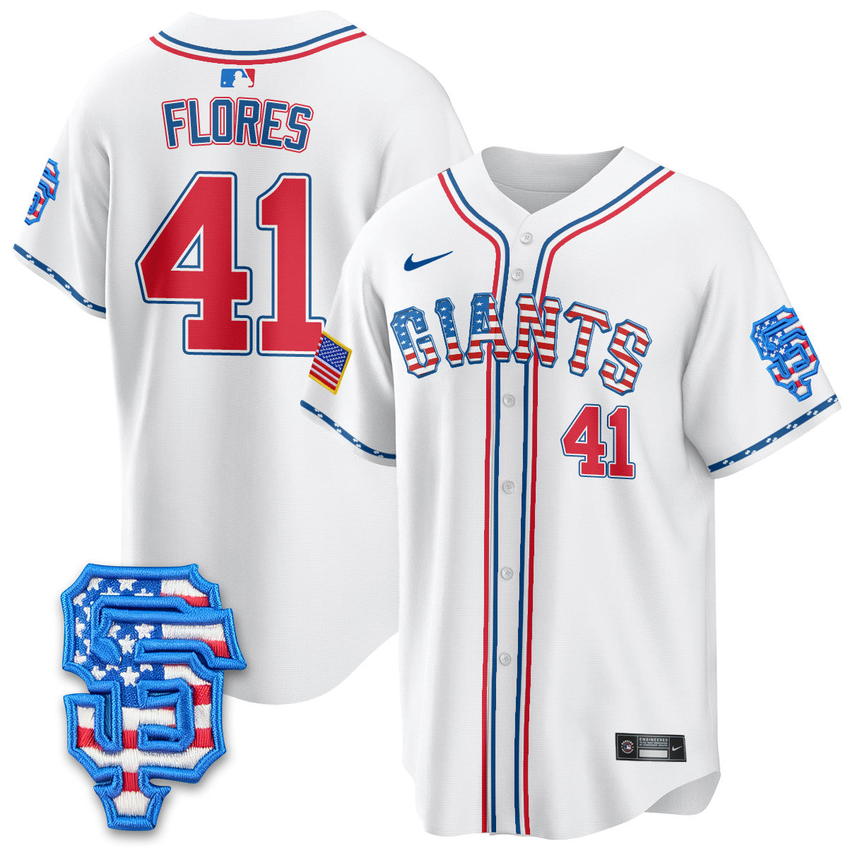 Men's San Francisco Giants 2025 Fourth of July Jersey - All Stitched