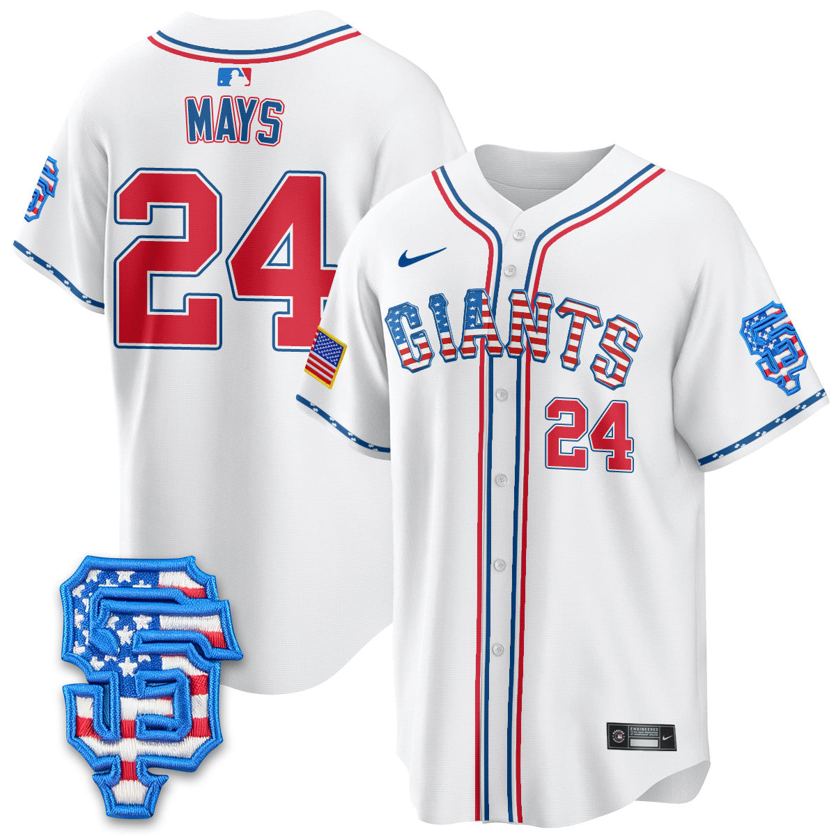 Men's San Francisco Giants 2025 Fourth of July Jersey - All Stitched