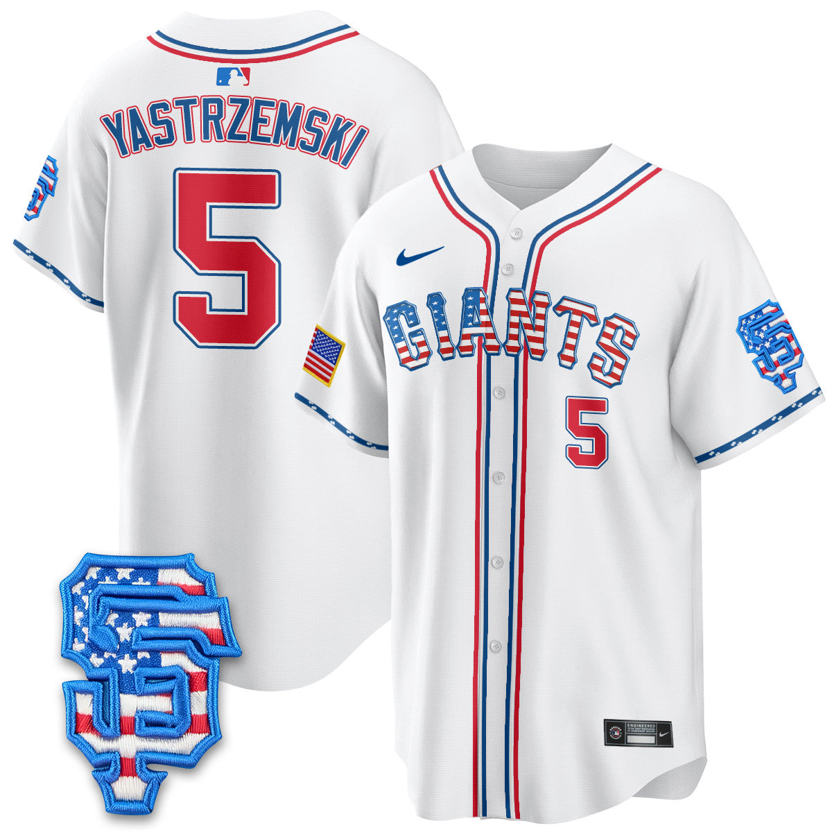 Men's San Francisco Giants 2025 Fourth of July Jersey - All Stitched