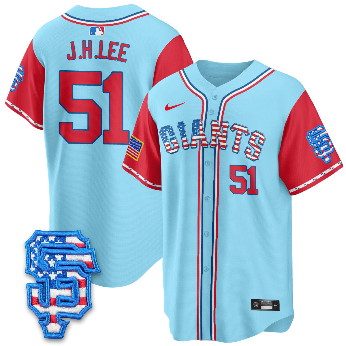 Men's San Francisco Giants 2025 Fourth of July Jersey - All Stitched