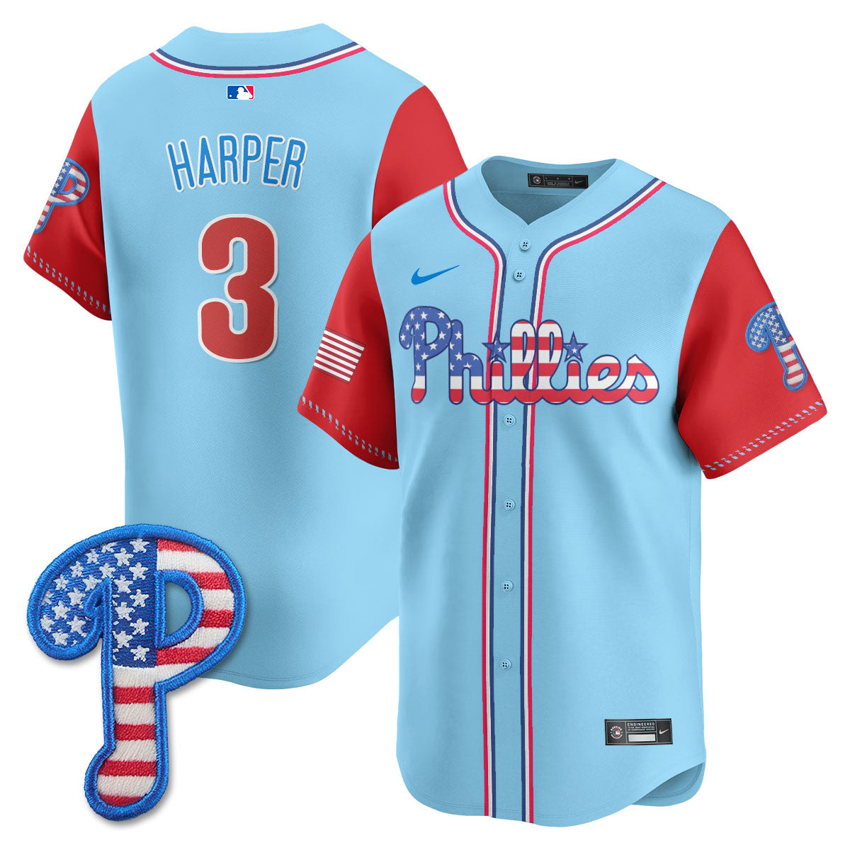 Men's Philadelphia Phillies 2025 Fourth of July Jersey - All Stitched