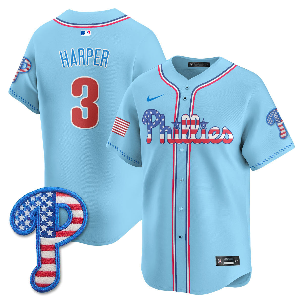 Men's Philadelphia Phillies 2025 Fourth of July Jersey - All Stitched