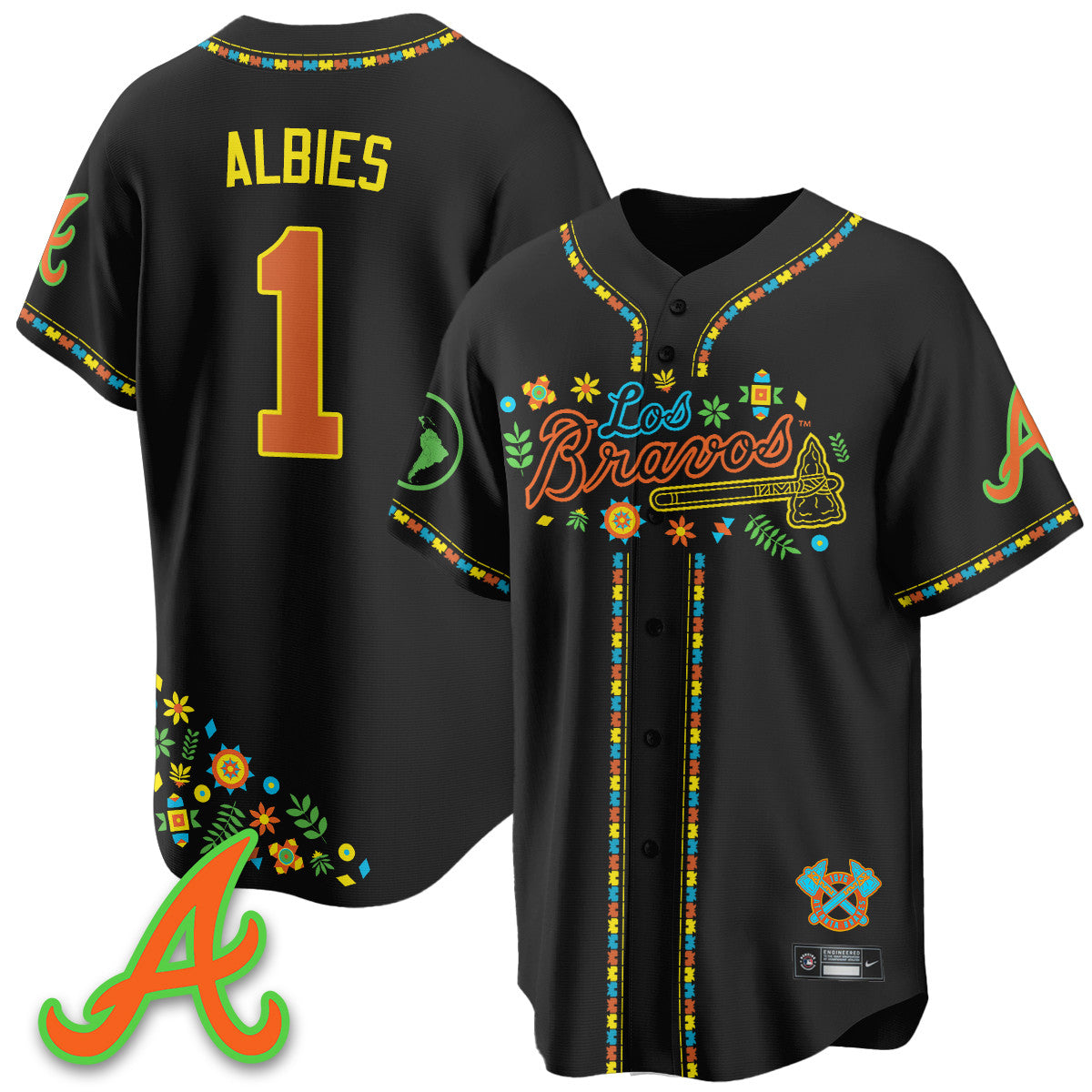 Men's Atlanta Braves 2025 "Los Bravos" Jersey - All Stitched
