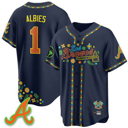 Men's Atlanta Braves 2025 "Los Bravos" Jersey - All Stitched
