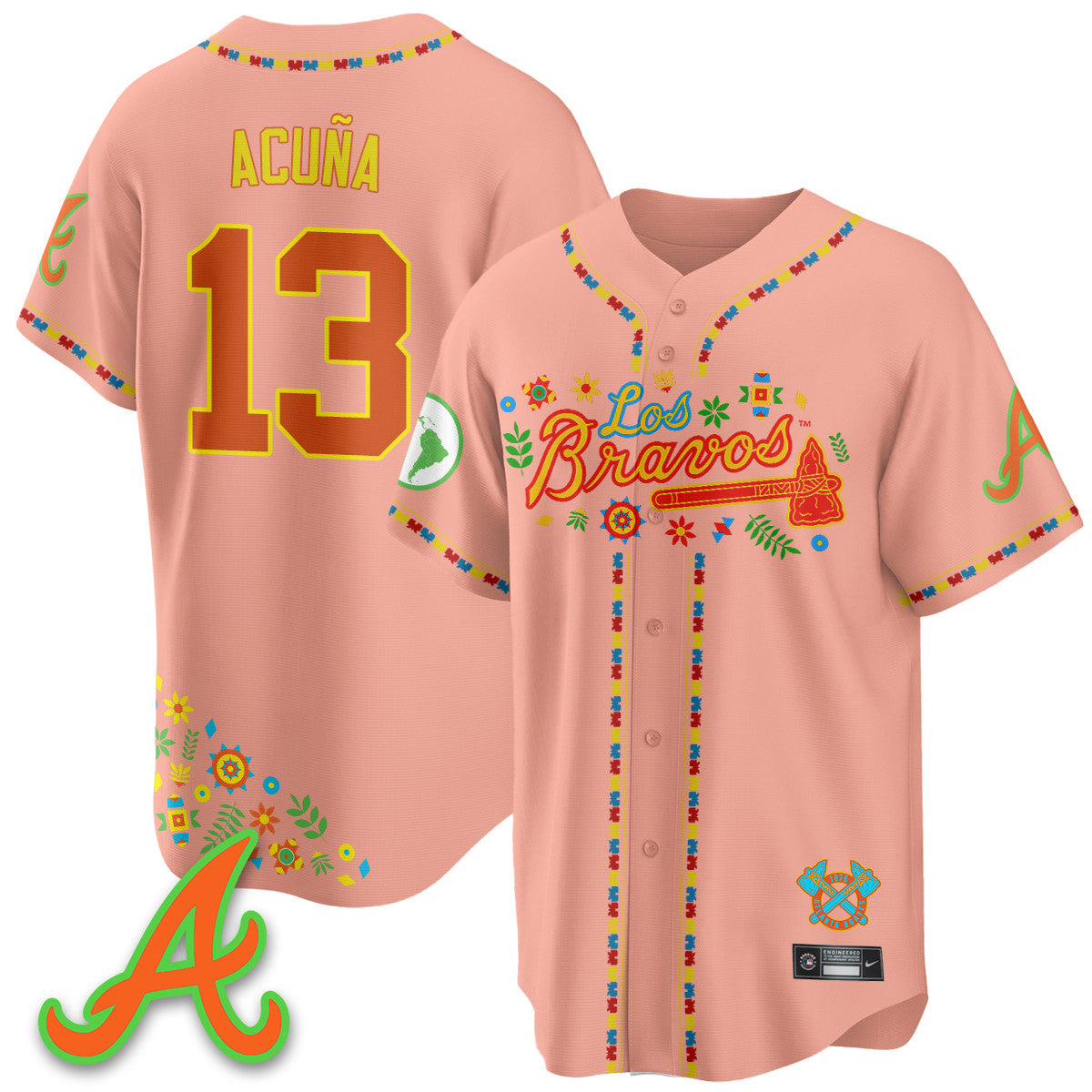 Men's Atlanta Braves 2025 "Los Bravos" Jersey - All Stitched