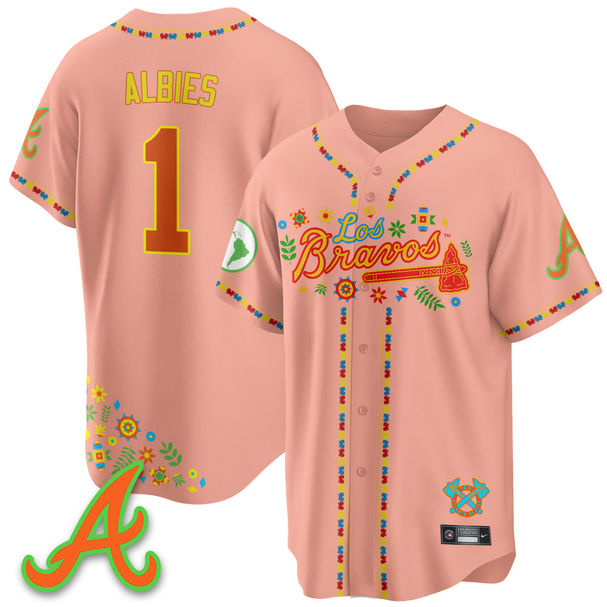 Men's Atlanta Braves 2025 "Los Bravos" Jersey - All Stitched