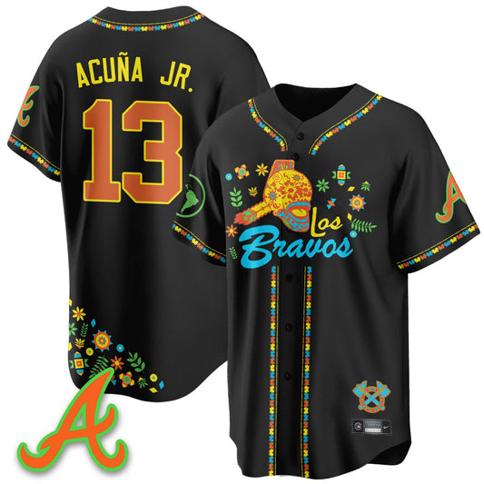 Men's Atlanta Braves 2025 "Los Bravos" Jersey V2 - All Stitched