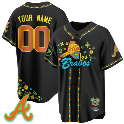 Men's Atlanta Braves 2025 "Los Bravos" Jersey V2 - All Stitched