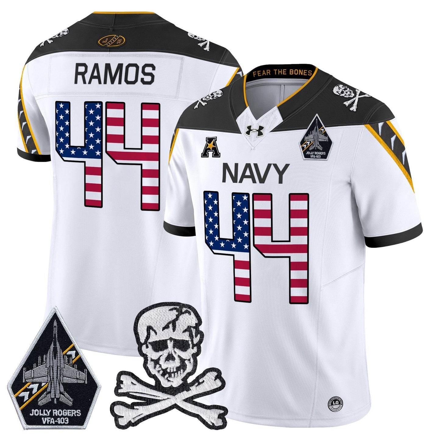 Men's Navy Midshipmen 2025 Independence Day Vapor Limited Jersey V2 - All Stitched