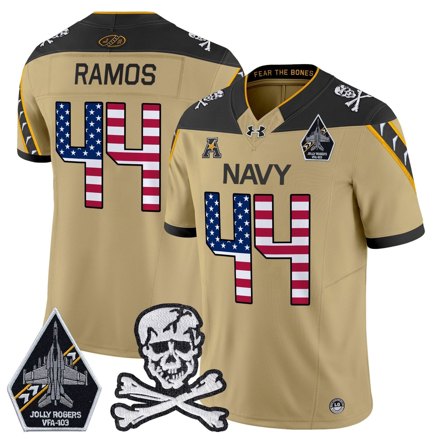 Men's Navy Midshipmen 2025 Independence Day Vapor Limited Jersey V2 - All Stitched