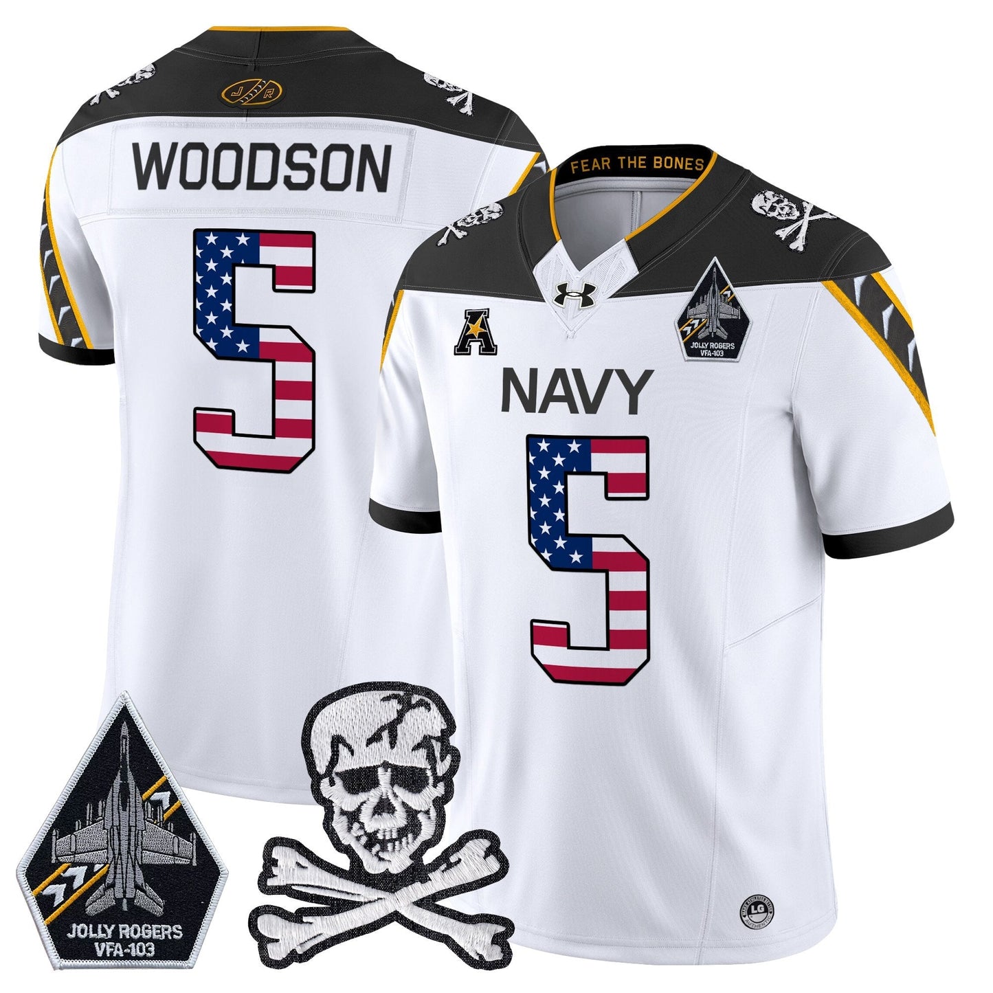 Men's Navy Midshipmen 2025 Independence Day Vapor Limited Jersey V2 - All Stitched