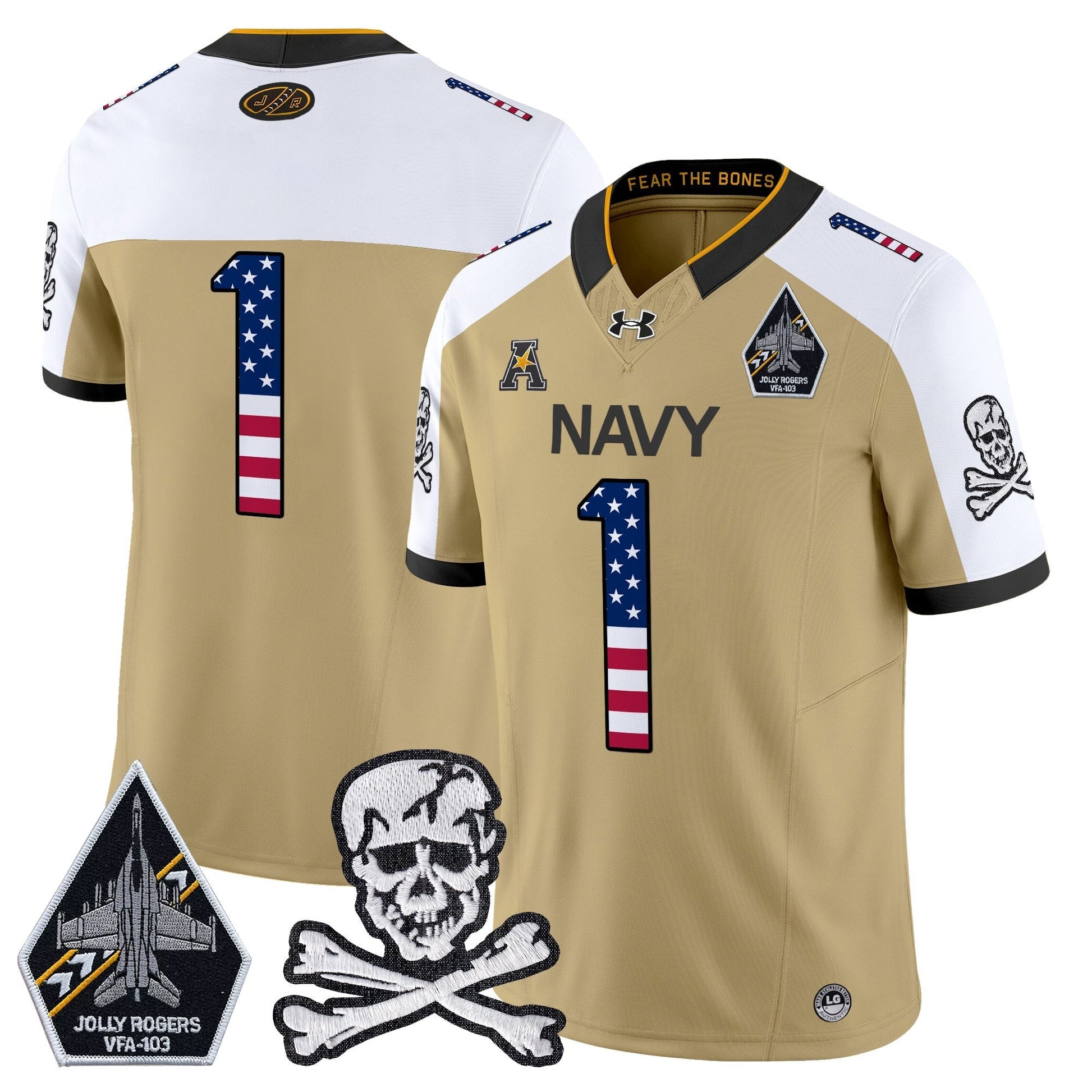 Men's Navy Midshipmen 2025 Independence Day Vapor Limited Jersey V2 - All Stitched