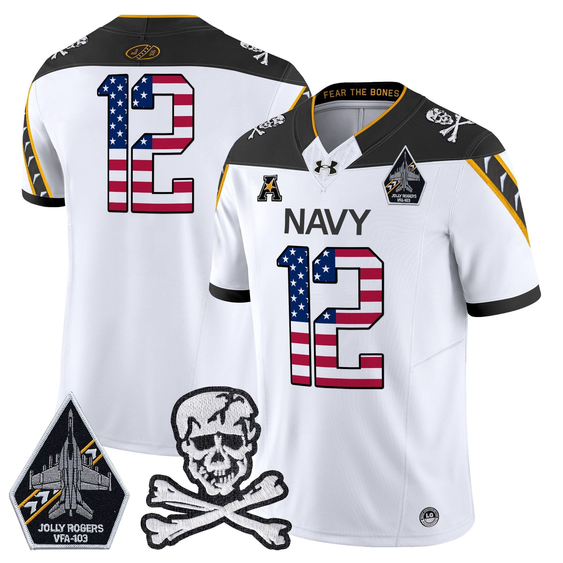 Men's Navy Midshipmen 2025 Independence Day Vapor Limited Jersey V2 - All Stitched