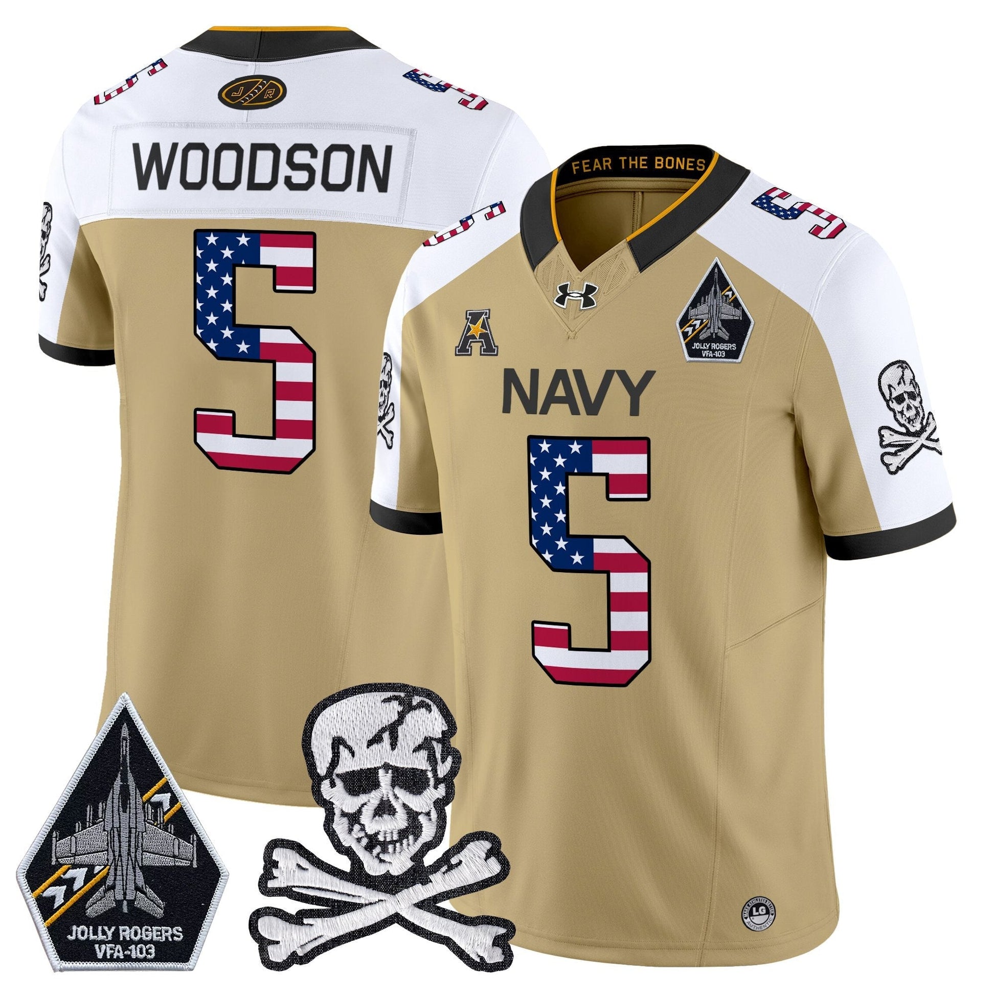Men's Navy Midshipmen 2025 Independence Day Vapor Limited Jersey V2 - All Stitched