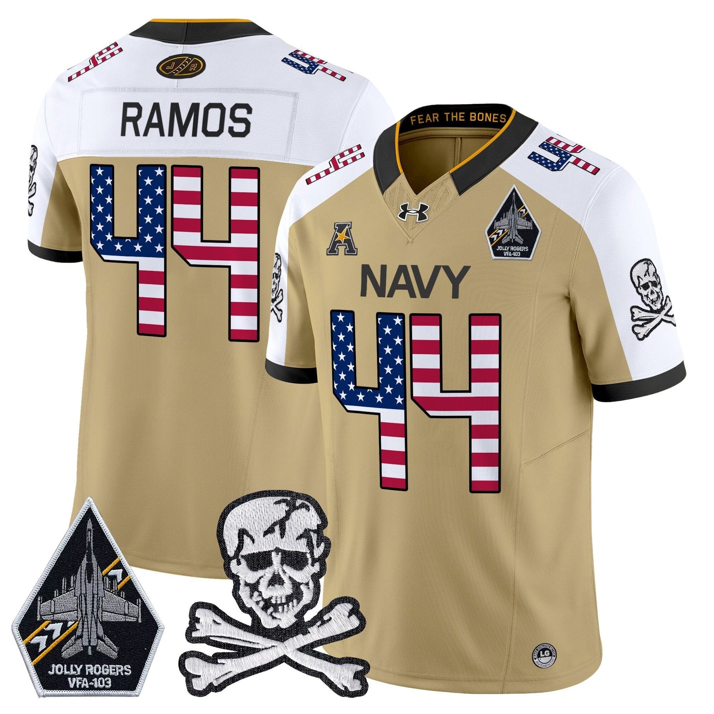 Men's Navy Midshipmen 2025 Independence Day Vapor Limited Jersey V2 - All Stitched