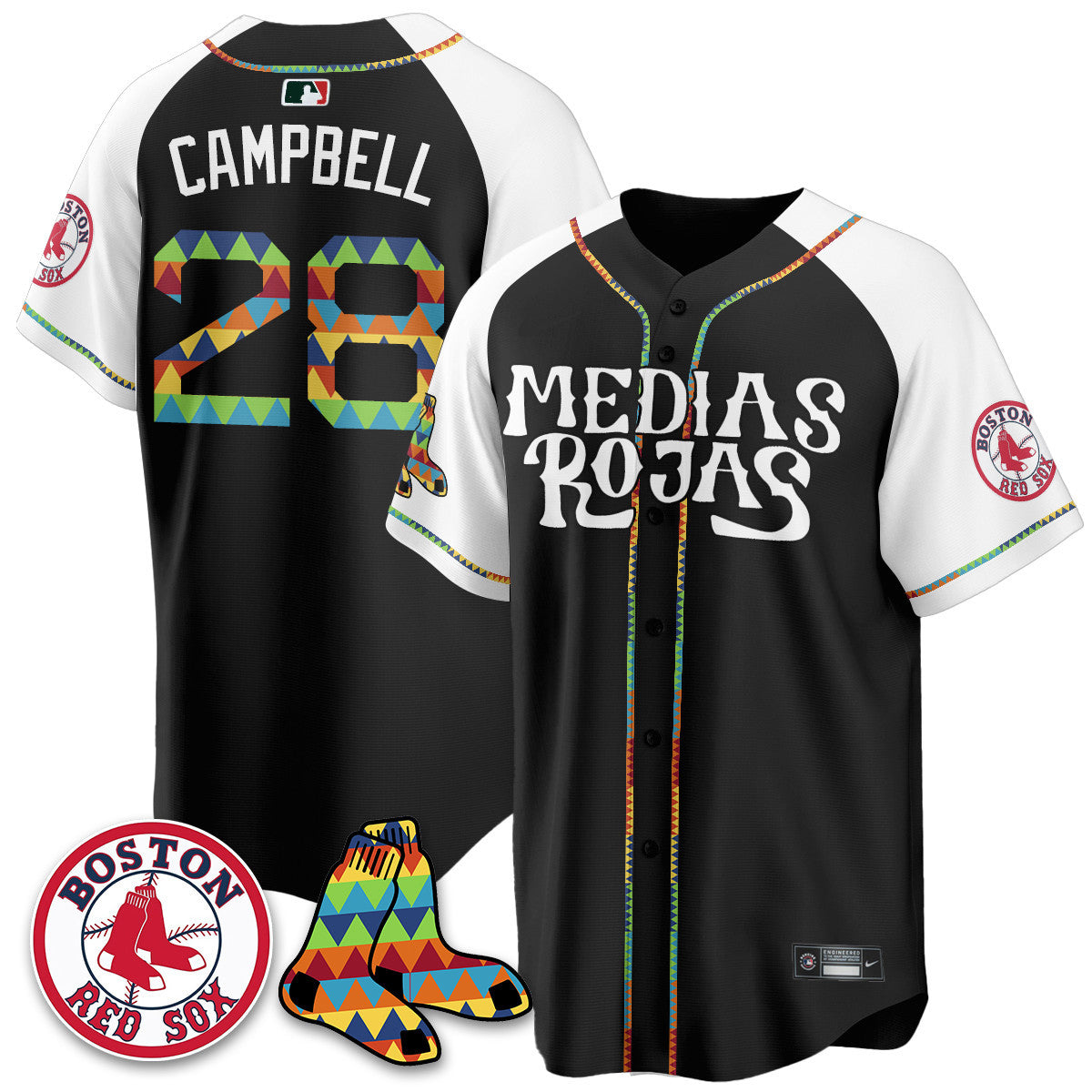 Men's Boston Red Sox "Medias Rojas" Limited Jersey - All Stitched