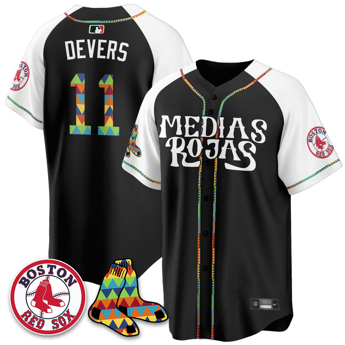 Men's Boston Red Sox "Medias Rojas" Limited Jersey - All Stitched