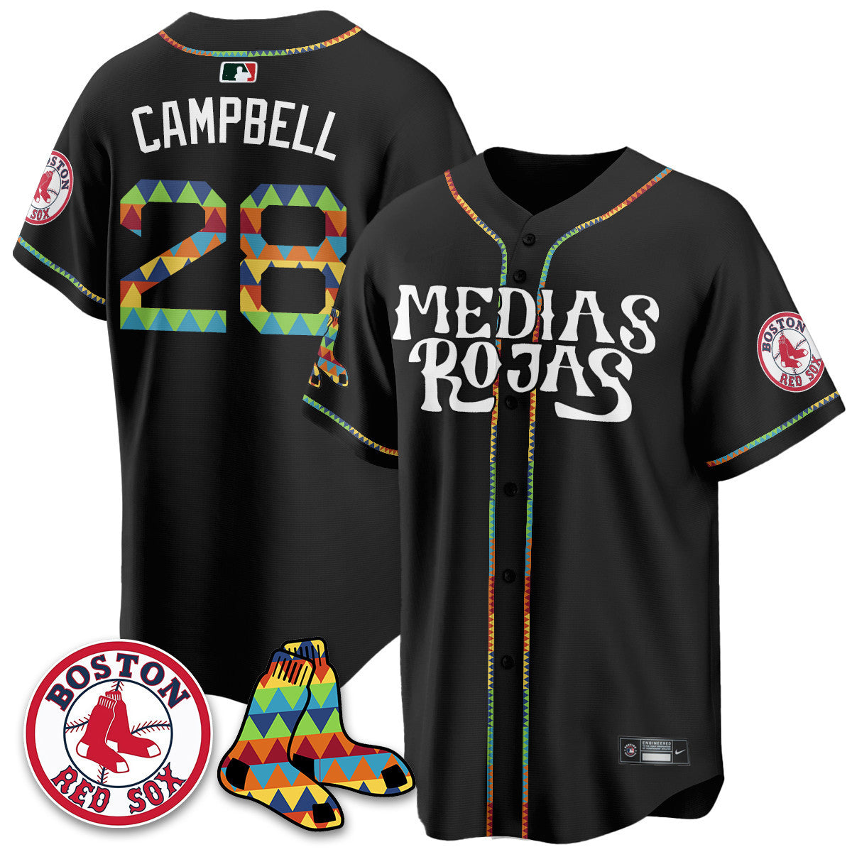 Men's Boston Red Sox "Medias Rojas" Limited Jersey - All Stitched