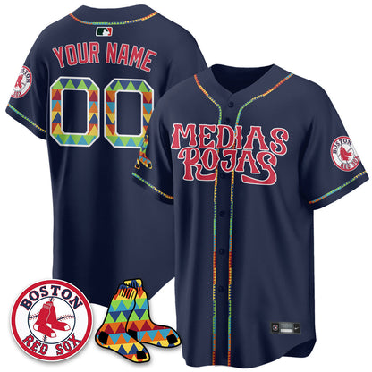 Men's Boston Red Sox "Medias Rojas" Limited Jersey - All Stitched