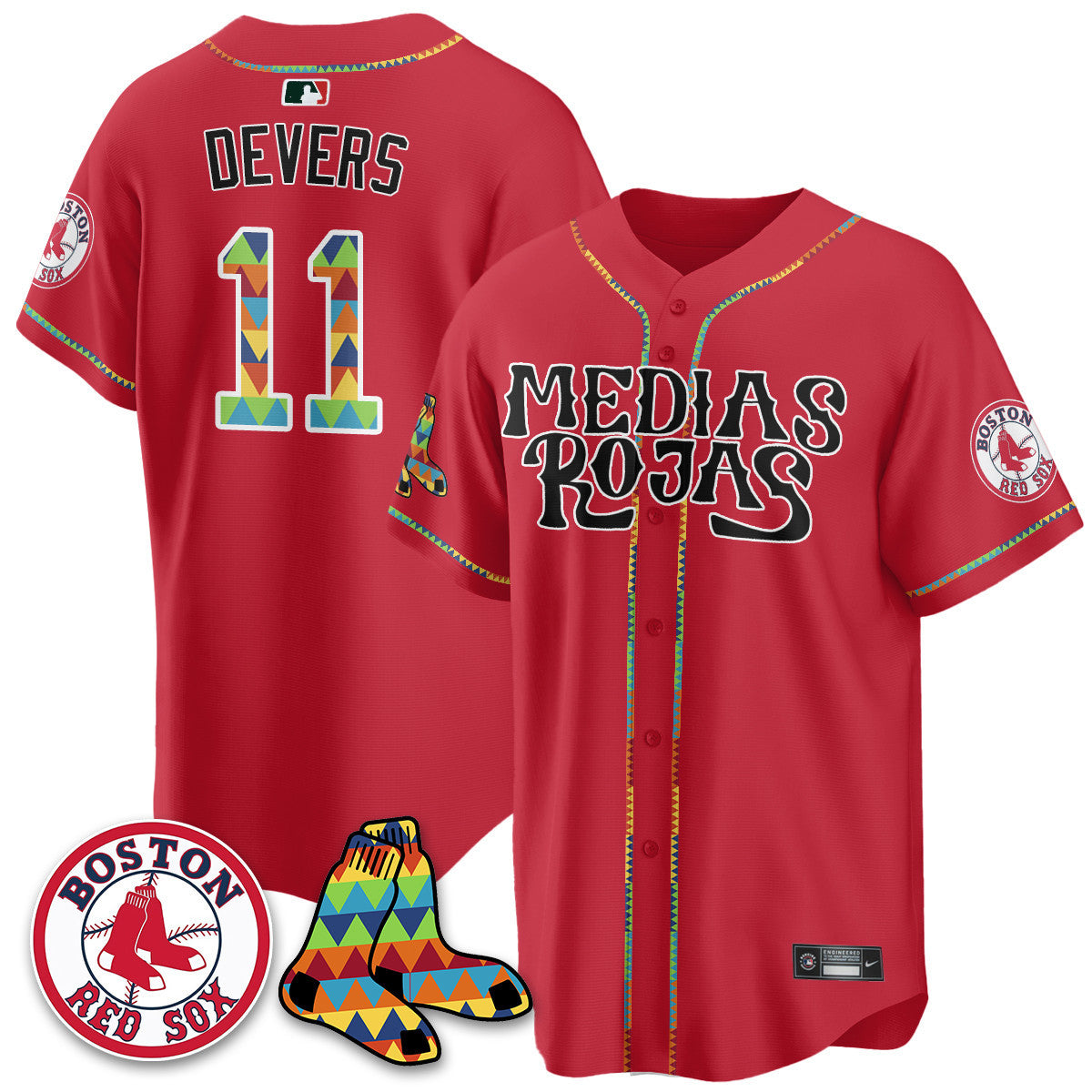 Men's Boston Red Sox "Medias Rojas" Limited Jersey - All Stitched