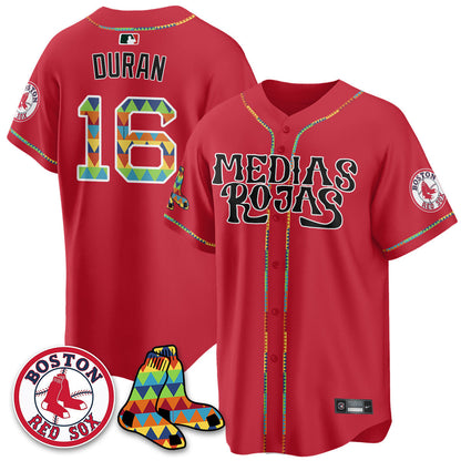 Men's Boston Red Sox "Medias Rojas" Limited Jersey - All Stitched