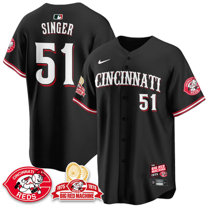 Men's Cincinnati Reds Big Red Machine 50th Anniversary Jersey - All Stitched