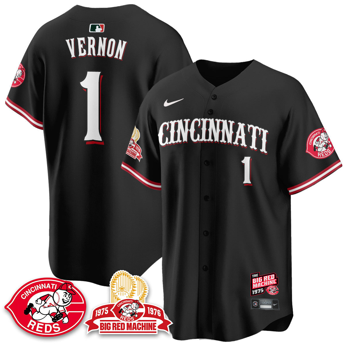 Men's Cincinnati Reds Big Red Machine 50th Anniversary Jersey - All Stitched
