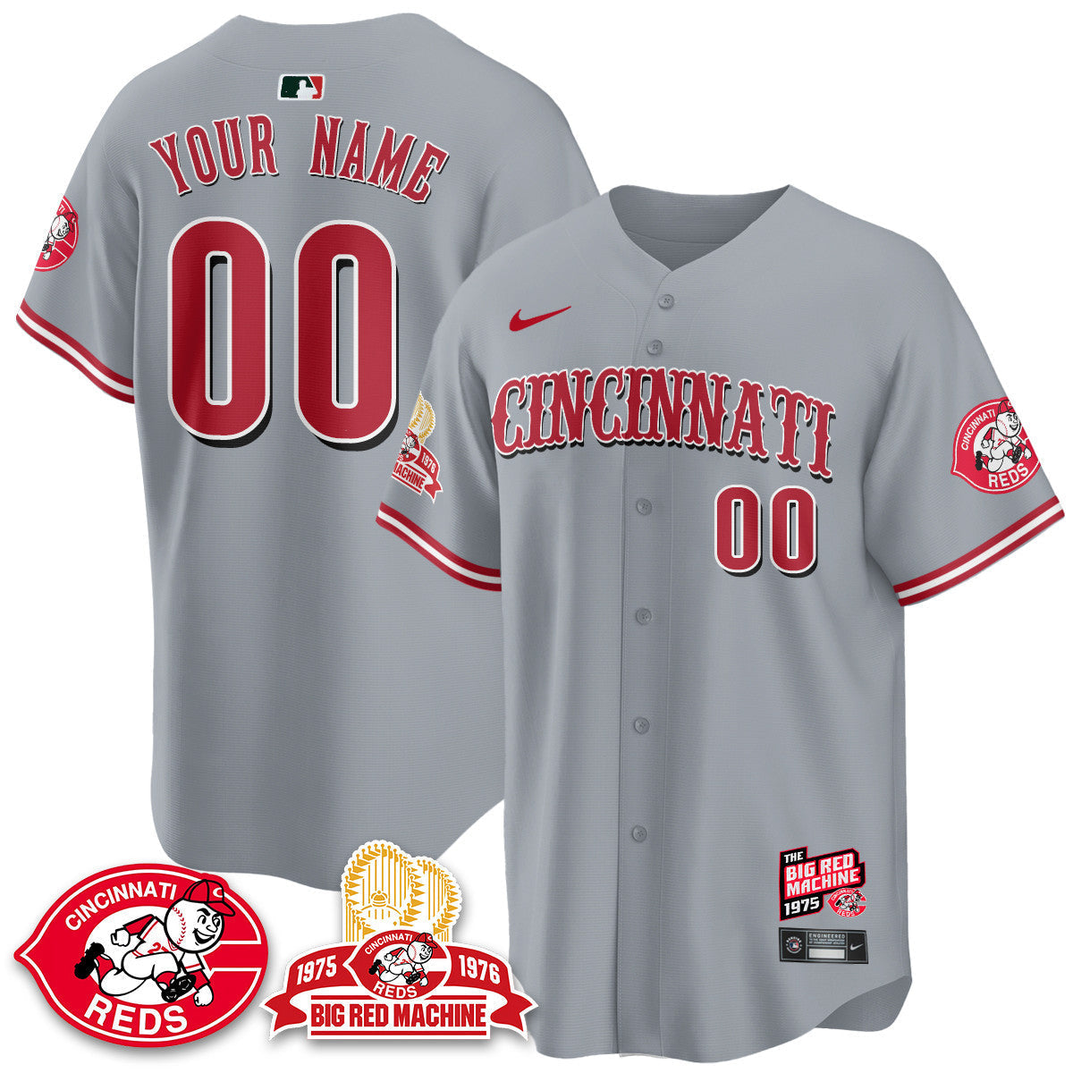 Men's Cincinnati Reds Big Red Machine 50th Anniversary Jersey - All Stitched
