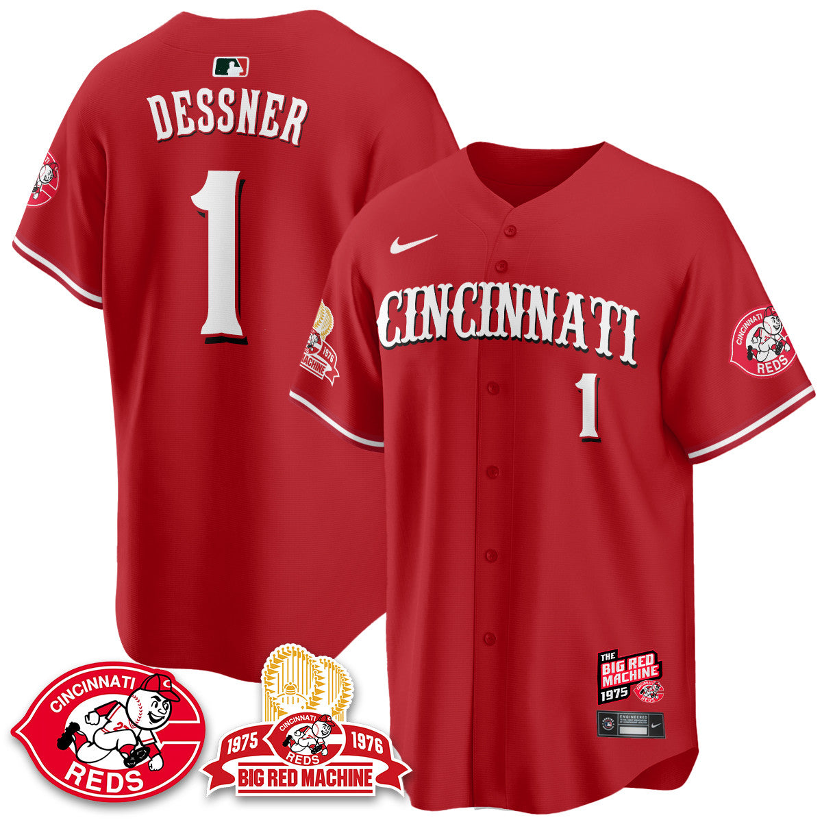 Men's Cincinnati Reds Big Red Machine 50th Anniversary Jersey - All Stitched