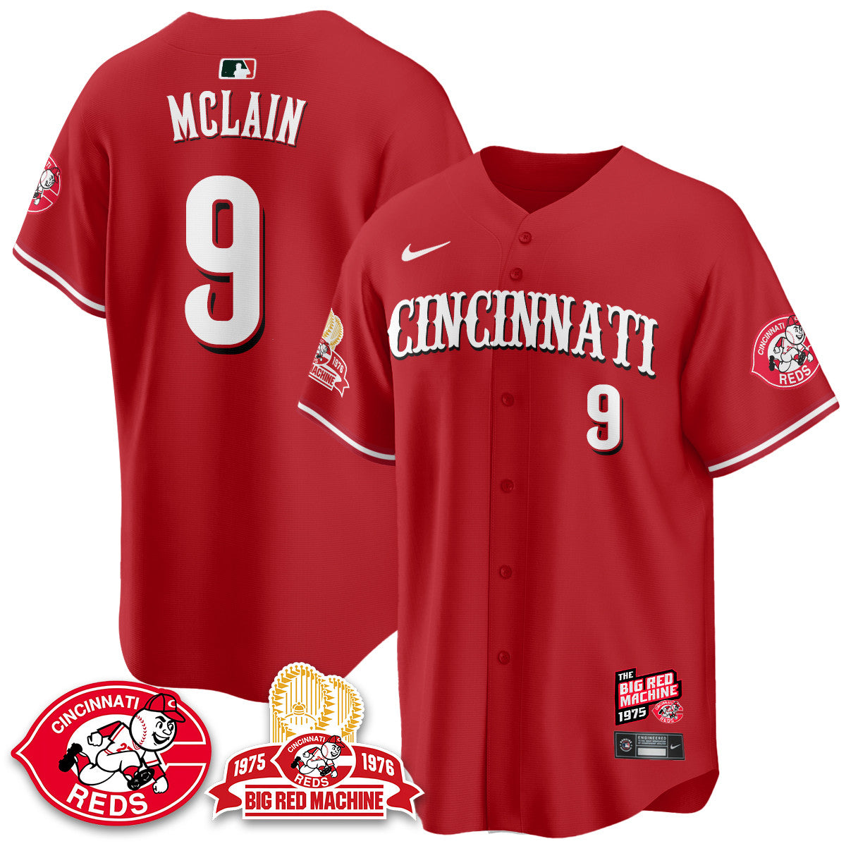 Men's Cincinnati Reds Big Red Machine 50th Anniversary Jersey - All Stitched