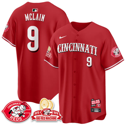 Men's Cincinnati Reds Big Red Machine 50th Anniversary Jersey - All Stitched