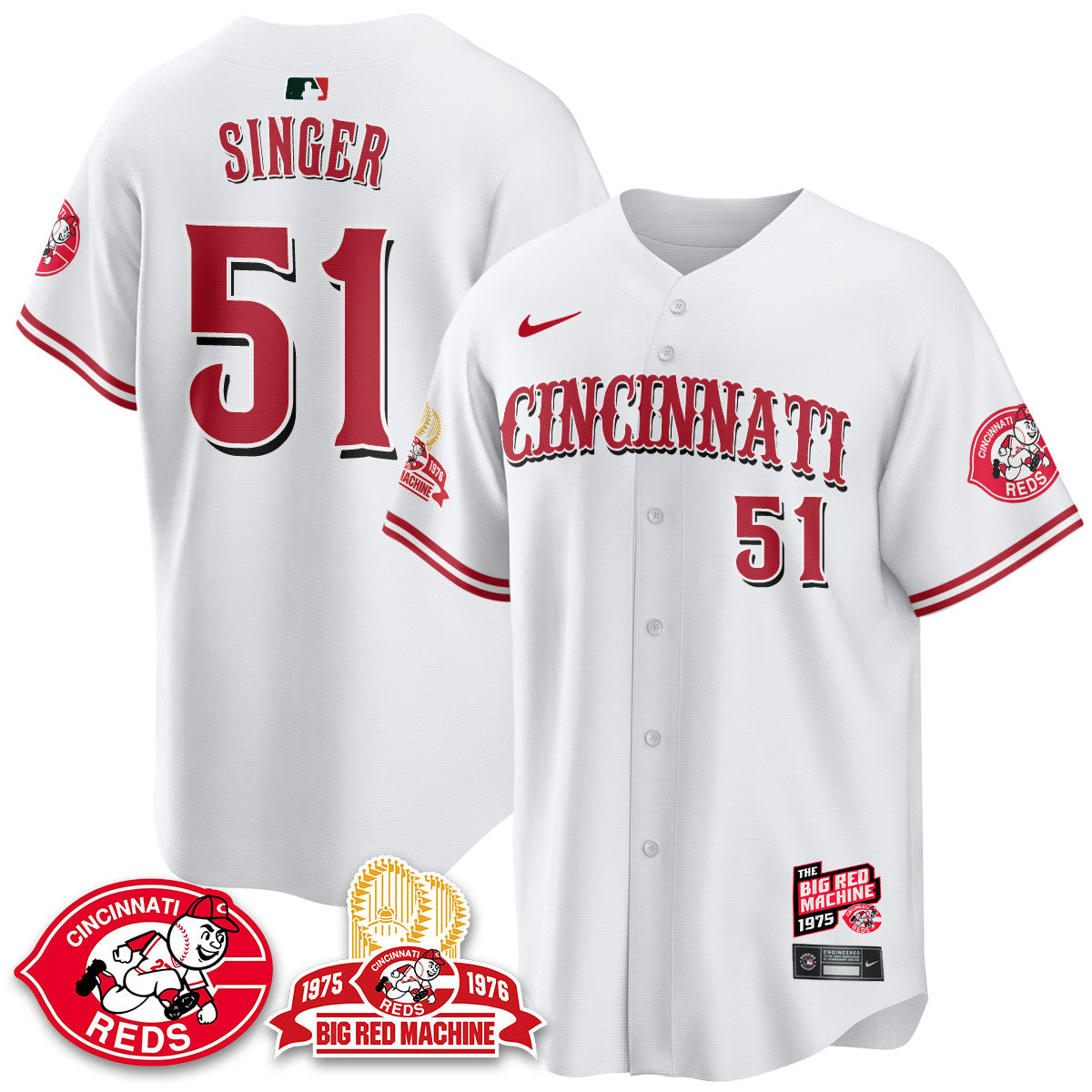 CIN Big Red Machine 50th Anniversary Jersey - All Stitched