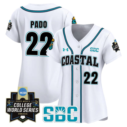 Women's Coastal Carolina Chanticleers 2025 World Series Vapor Premier Limited Jersey - All Stitched