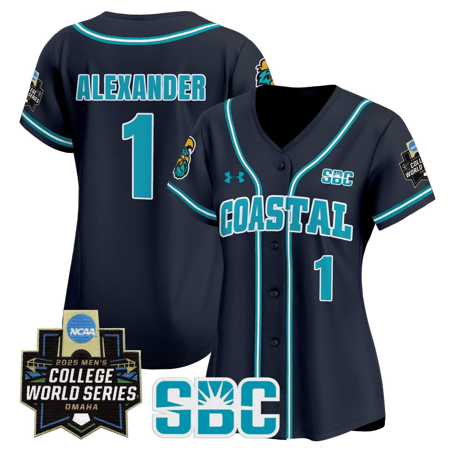 Women's Coastal Carolina Chanticleers 2025 World Series Vapor Premier Limited Jersey - All Stitched