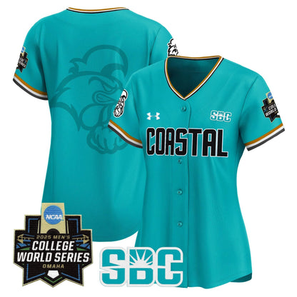 Women's Coastal Carolina Chanticleers 2025 World Series Vapor Premier Limited Jersey - All Stitched