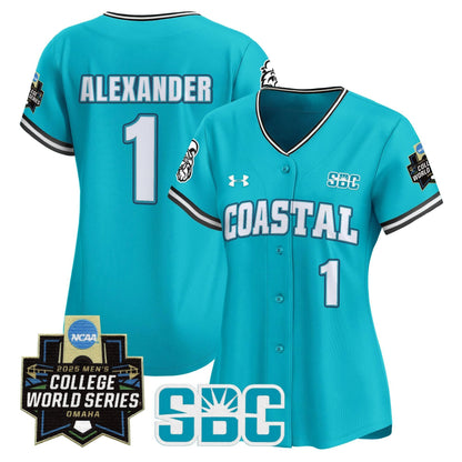 Women's Coastal Carolina Chanticleers 2025 World Series Vapor Premier Limited Jersey - All Stitched