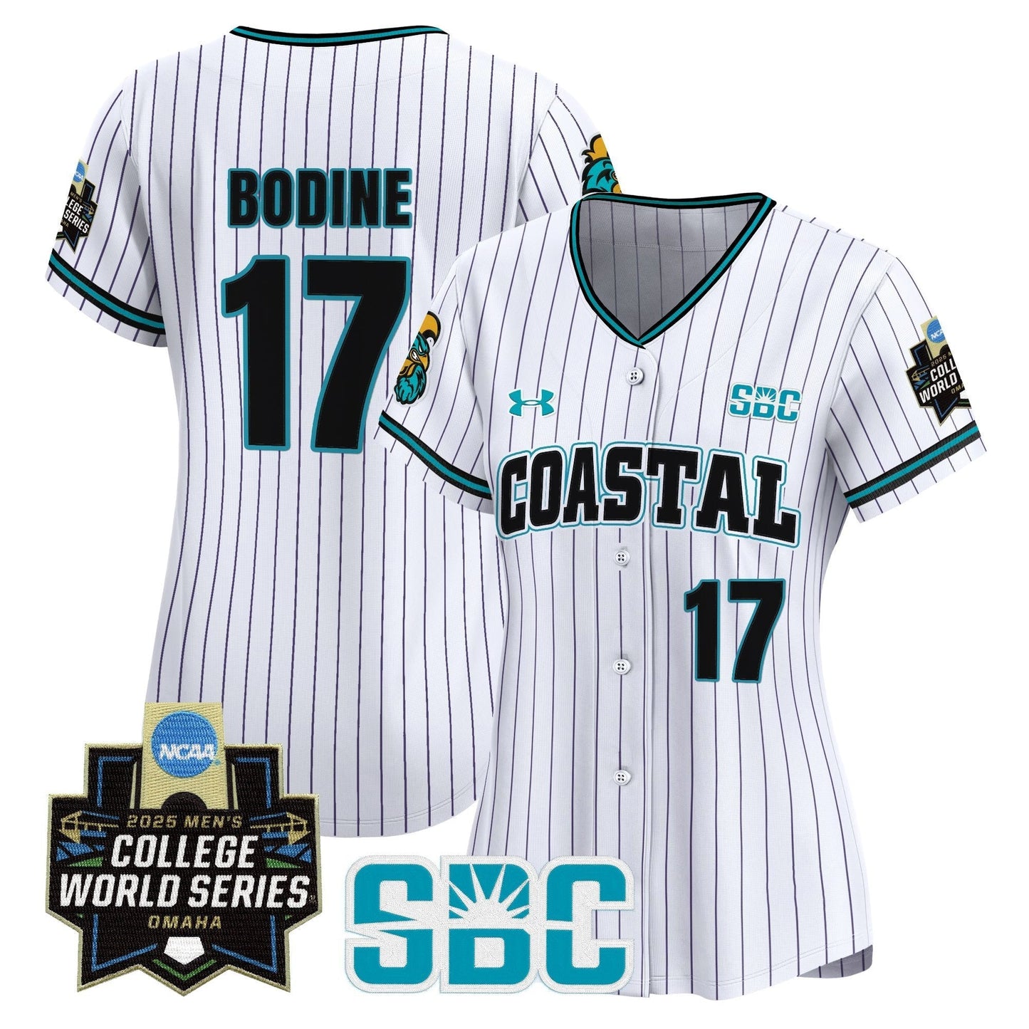 Women's Coastal Carolina Chanticleers 2025 World Series Vapor Premier Limited Jersey - All Stitched