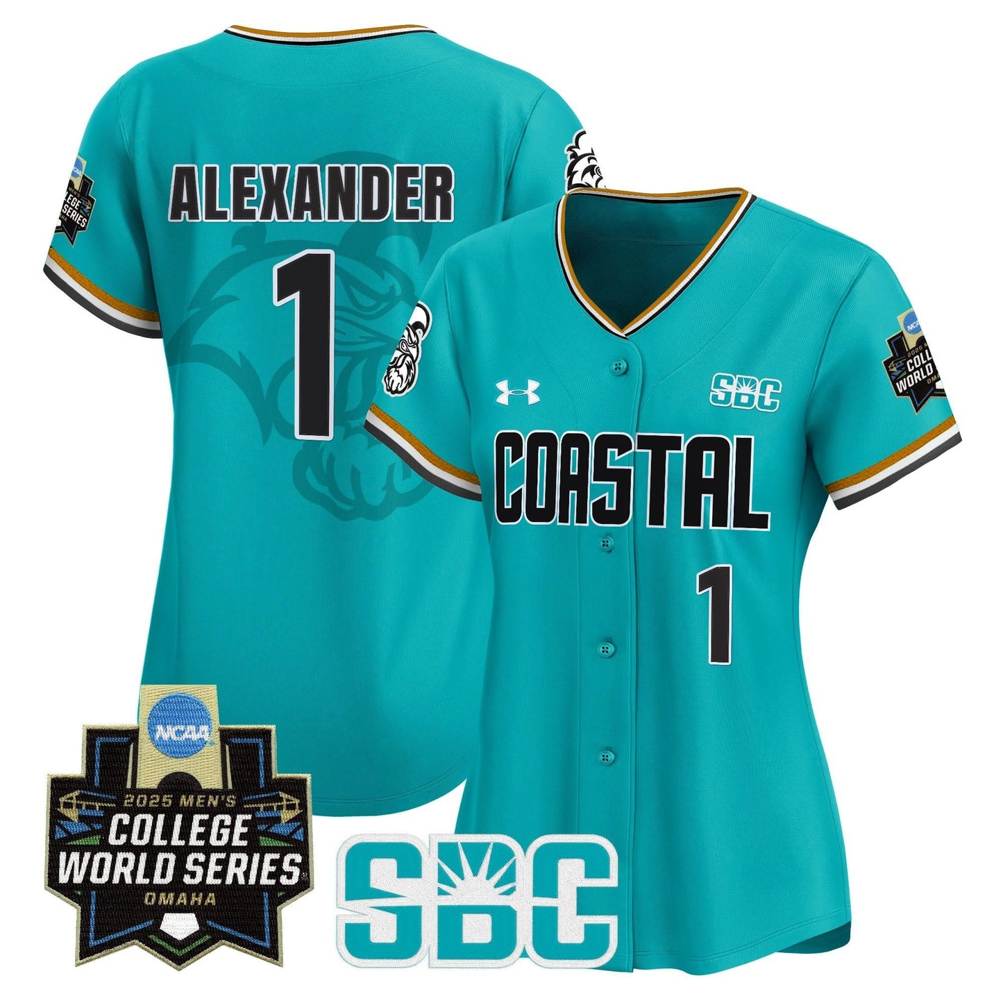 Women's Coastal Carolina Chanticleers 2025 World Series Vapor Premier Limited Jersey - All Stitched