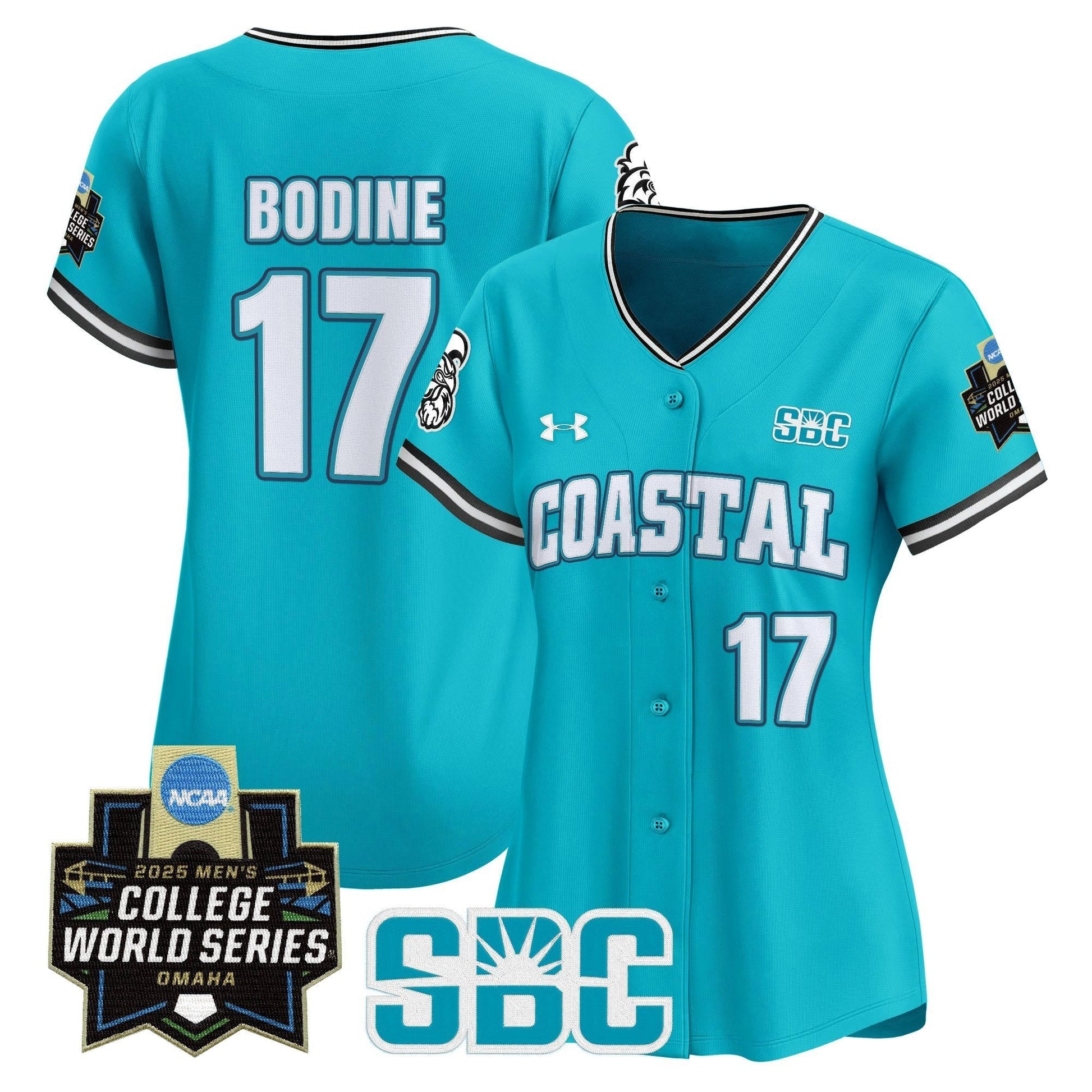 Women's Coastal Carolina Chanticleers 2025 World Series Vapor Premier Limited Jersey - All Stitched