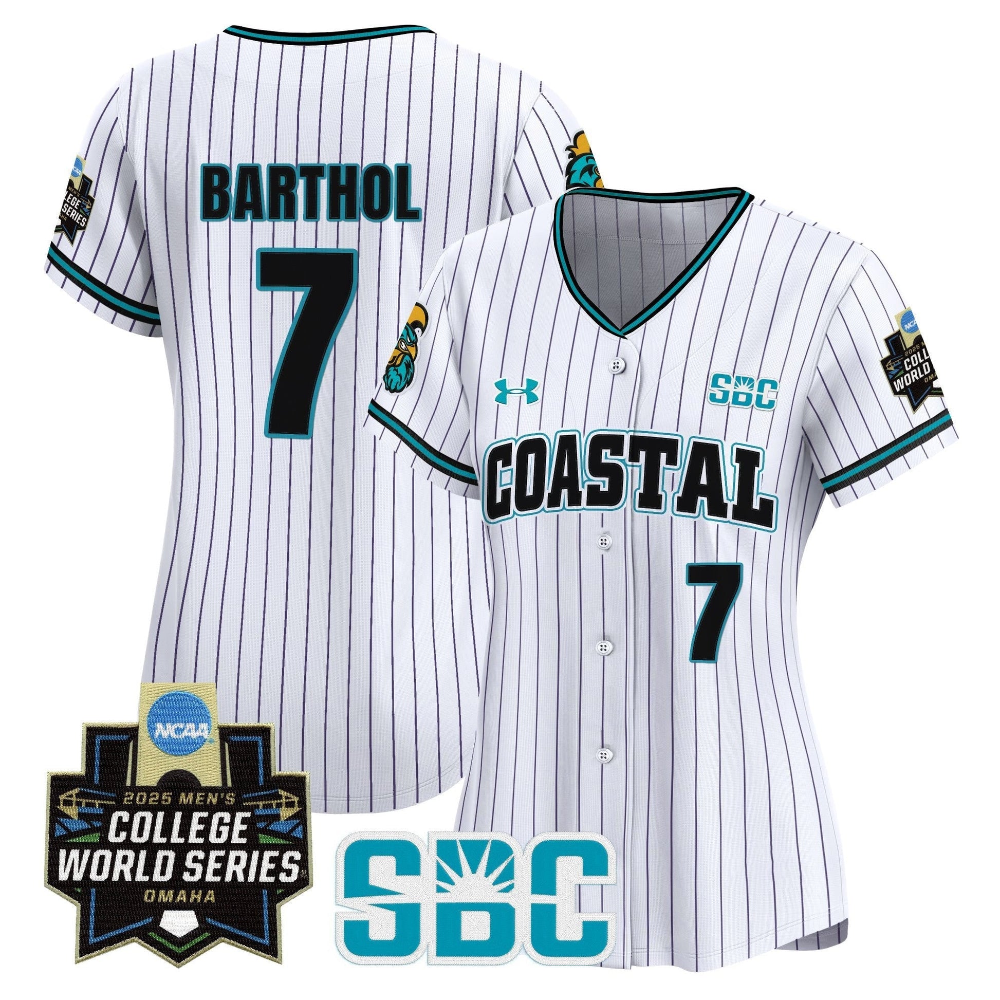 Women's Coastal Carolina Chanticleers 2025 World Series Vapor Premier Limited Jersey - All Stitched