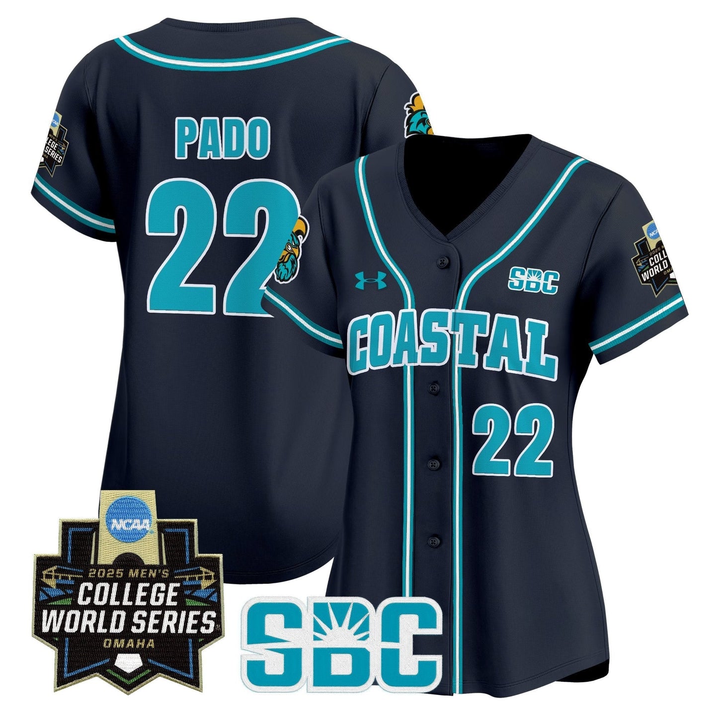 Women's Coastal Carolina Chanticleers 2025 World Series Vapor Premier Limited Jersey - All Stitched