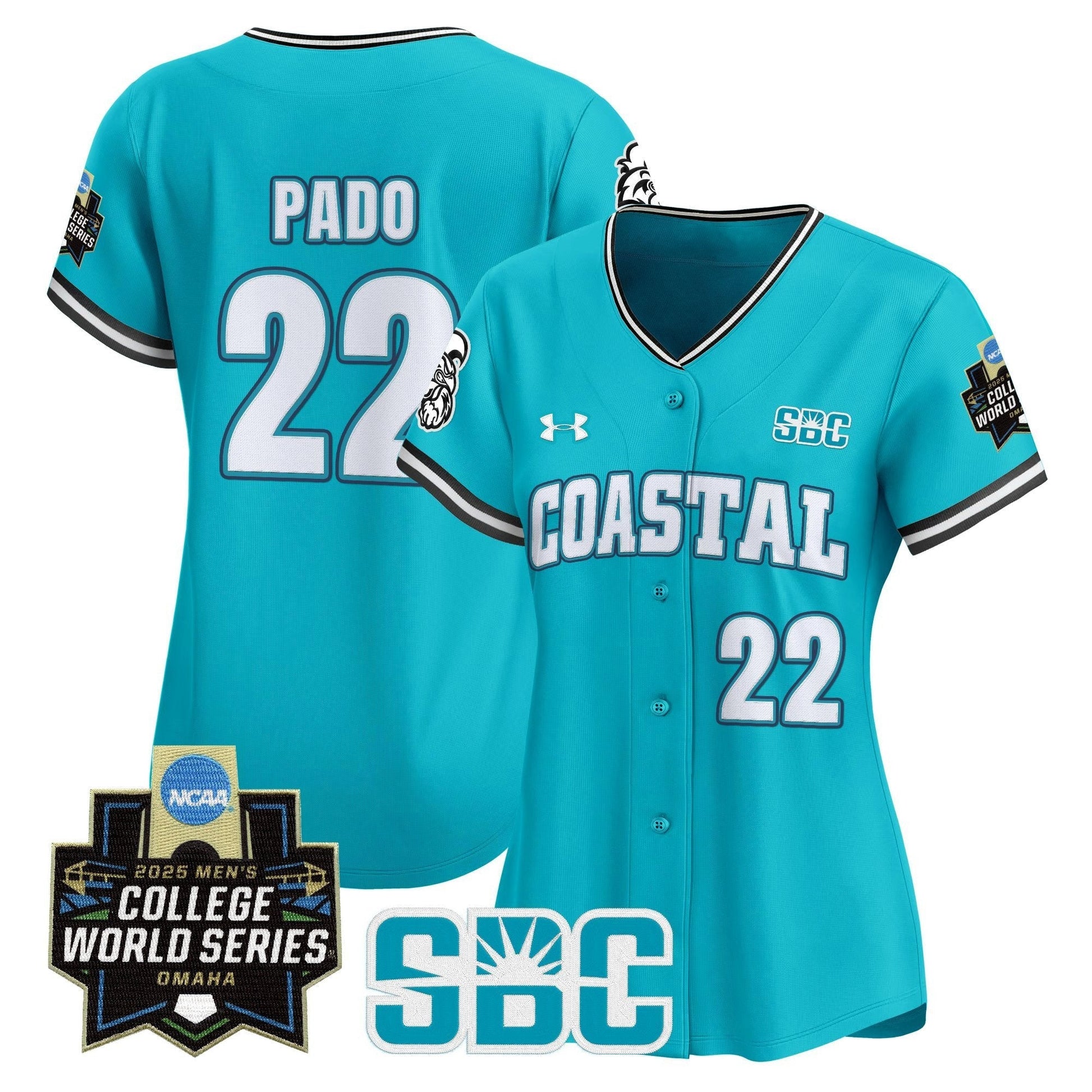 Women's Coastal Carolina Chanticleers 2025 World Series Vapor Premier Limited Jersey - All Stitched