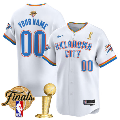 Oklahoma City Thunder 2025 Champions Vapor Baseball Custom Jersey - All Stitched