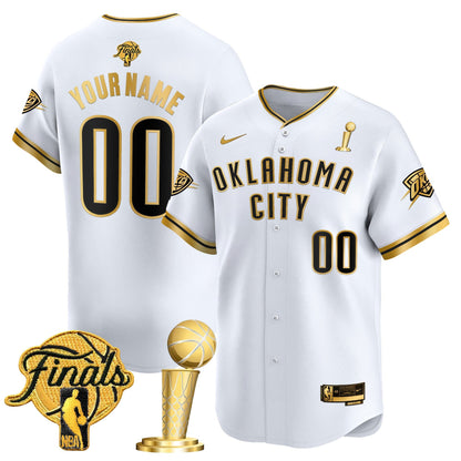Oklahoma City Thunder 2025 Champions Vapor Baseball Custom Jersey - All Stitched