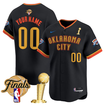 Oklahoma City Thunder 2025 Champions Vapor Baseball Custom Jersey - All Stitched