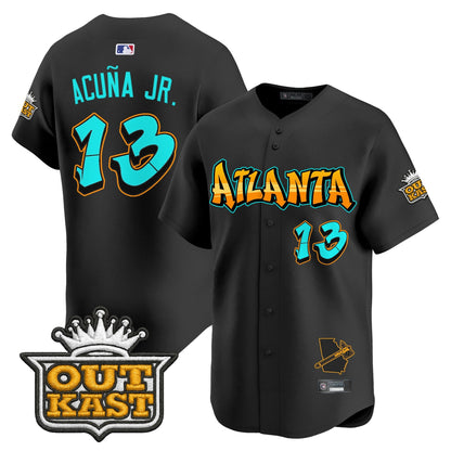 Men's Atlanta Braves 'Graffiti A-Town Edition' Vapor Premier Limited Jersey - All Stitched