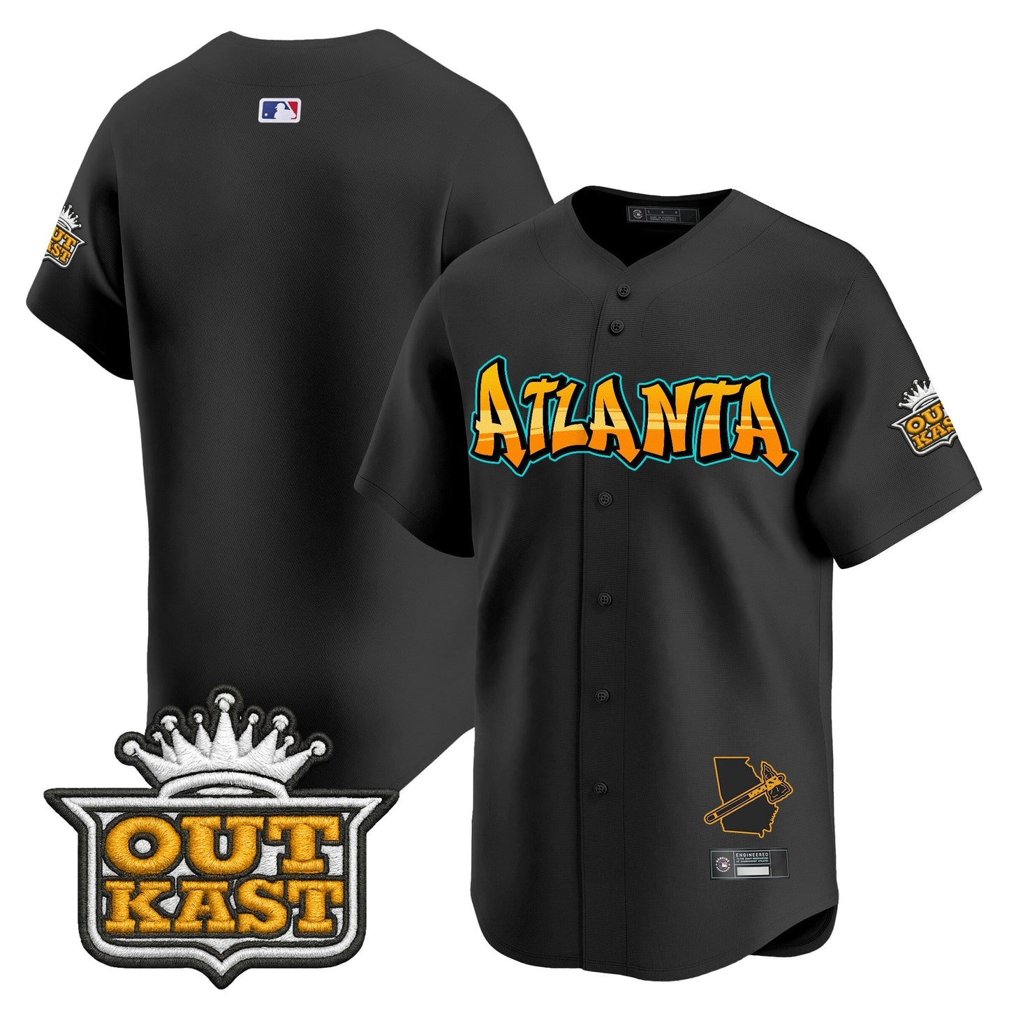 Men's Atlanta Braves 'Graffiti A-Town Edition' Vapor Premier Limited Jersey - All Stitched