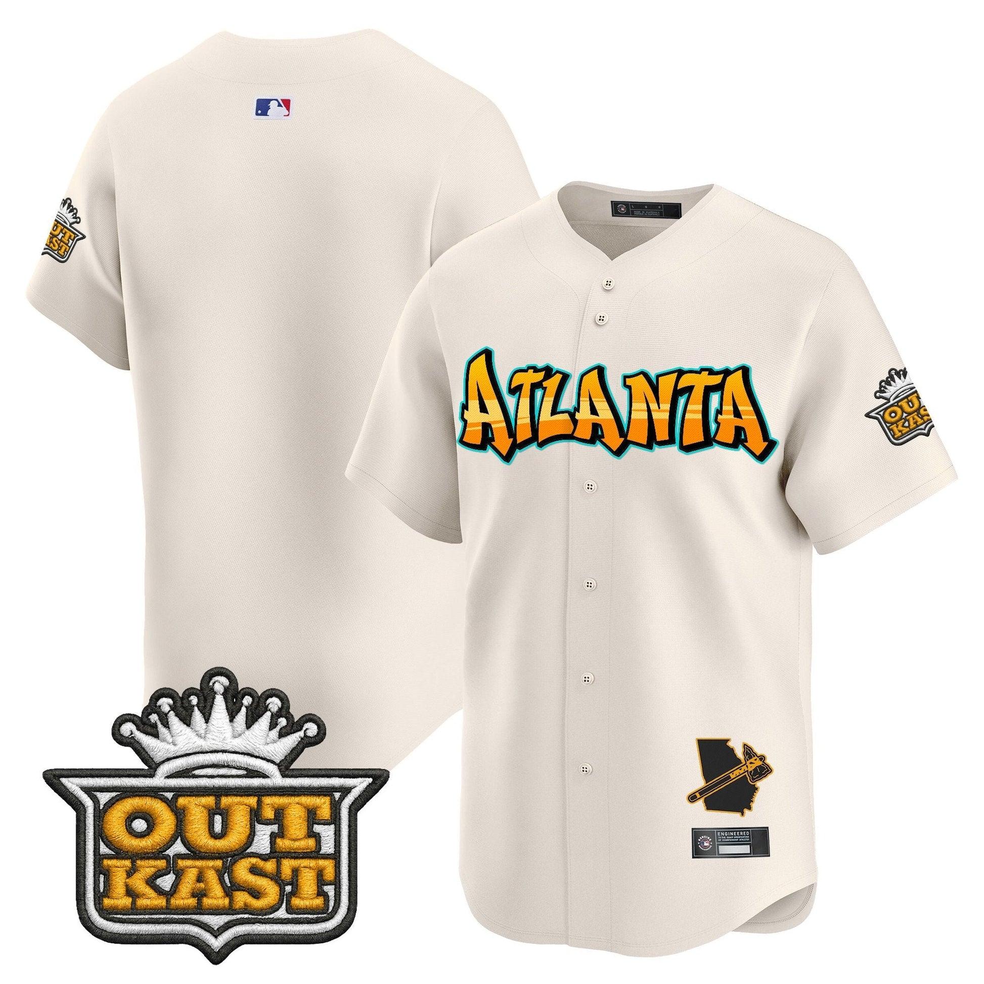 Men's Atlanta Braves 'Graffiti A-Town Edition' Vapor Premier Limited Jersey - All Stitched