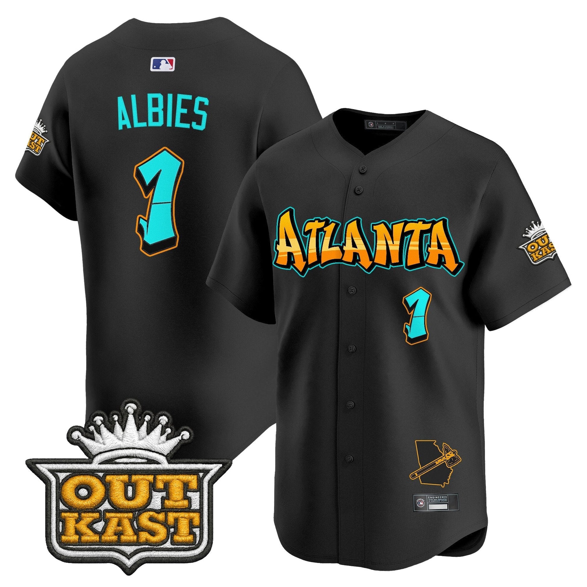 Men's Atlanta Braves 'Graffiti A-Town Edition' Vapor Premier Limited Jersey - All Stitched