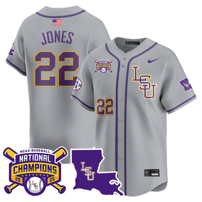 Men's LSU Tigers 2025 World Series Champions Limited Jersey - All Stitched